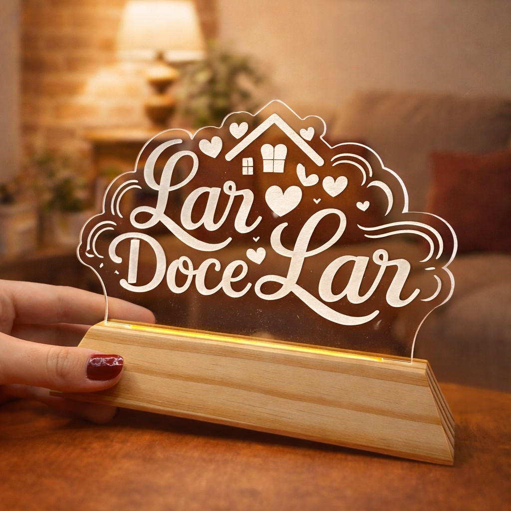 Exemplo de luminária personalizada para casamentos